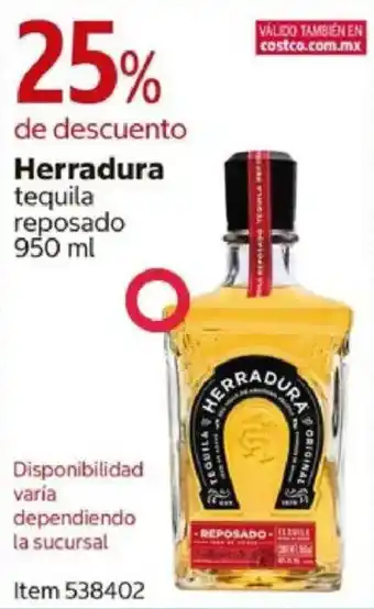 Costco Herradura tequila reposado oferta