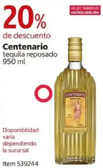 Costco Centenario tequila reposado oferta