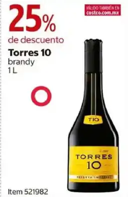 Costco Torres 10 brandy oferta