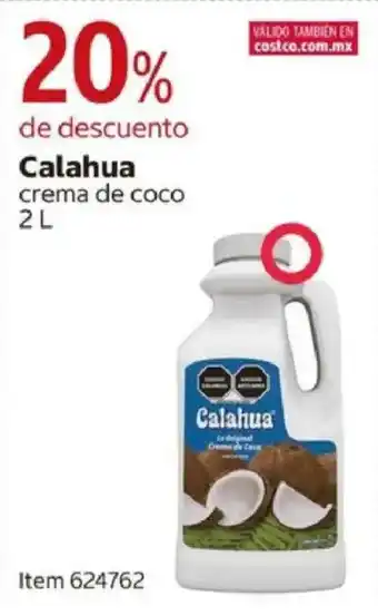 Costco Calahua crema de coco oferta