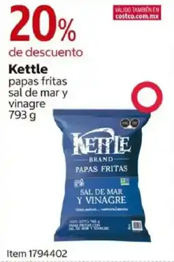 Costco Kettle papas fritas sal de mar y vinagre oferta