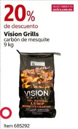 Costco Vision grills carbón de mesquite oferta