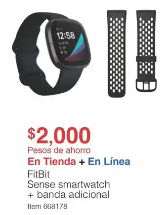 FitBit Sense Smartwatch + Banda Adicional