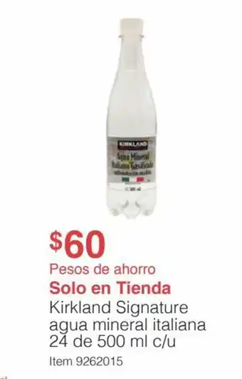 Costco Kirkland Signature Agua Mineral Italiana 500ml oferta