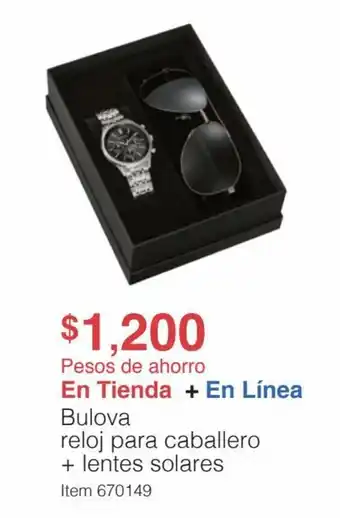 Costco Bulova Reloj para Caballero + Lentes Solares oferta