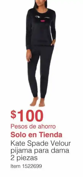 Costco Kate Spade Velour Pijama para Dama 2 piezas oferta
