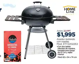 Chedraui Asador redondo con ruedas Home Line oferta