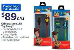 Walmart Toy story cable para celular oferta