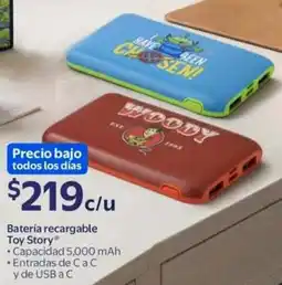 Walmart Toy story bateria recargable oferta