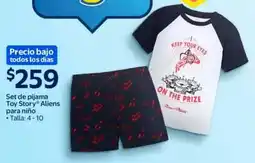 Walmart Toy story set de pijama aliens para niño oferta
