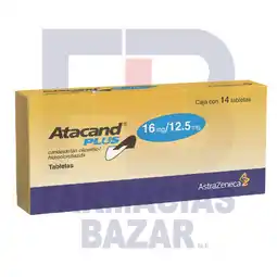 Farmacias Bazar ATACAND PLUS 16/12.5MG 14 TABLETAS oferta