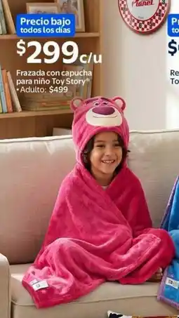 Walmart Toy story frazada con capucha para niño oferta