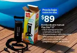 Walmart Bomba de aire manual play day 12" oferta