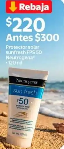 Walmart Neutrogena protector solar sunfresh fps 50 oferta