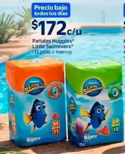 Walmart Little swimmers pañales huggies oferta