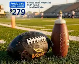 Walmart Combo balón americano voit núm.5 + botella cilindro oferta