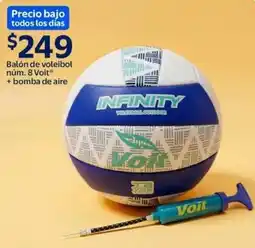Walmart Voit balón de voleibol núm. 8 + bomba de aire infinity oferta