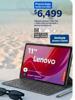 Walmart Lenovo tableta idea tab +folio case con teclado y pluma inteligente oferta