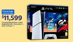Walmart Playstation 5 consola slim digital 825 gb + astro bot y gran turismo 7 oferta