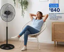 Walmart Atvio home ventilador de pedestal 18" oferta