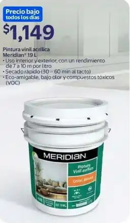 Walmart Meridian pintura vinil acrilica oferta