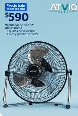 Walmart Atvio home ventilador de piso 12" oferta