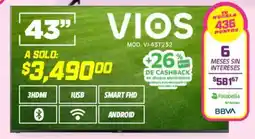 Soriana Híper Vios smart tv 43" fhd oferta