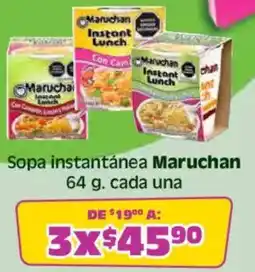 Soriana Híper Maruchan Sopa instantánea oferta