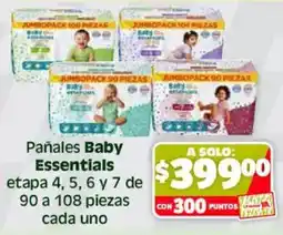 Soriana Híper Baby essentials pañales etapa 4, 5, 6 y 7 oferta