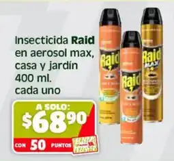 Soriana Híper Raid insecticida en aerosol max, casa y jardín oferta