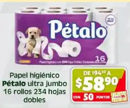 Soriana Híper Pétalo papel higiénico ultra jumbo oferta