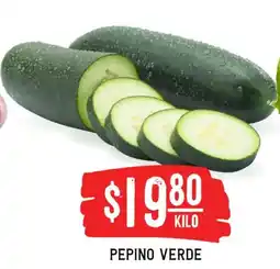 Soriana Híper Pepino verde oferta