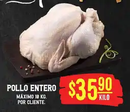 Soriana Híper Pollo entero máximo oferta