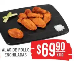 Soriana Híper Alas de pollo enchiladas oferta