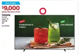 Costco Samsung crystal smart tv uhd 4k 98" oferta