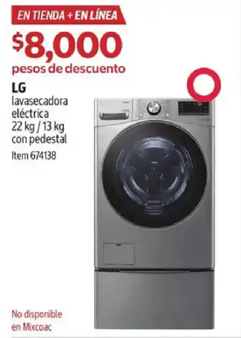 Costco LG lavasecadora eléctrica oferta