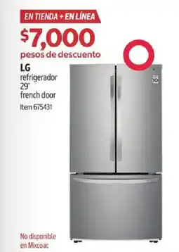 Costco Lg refrigerador 29' french door oferta