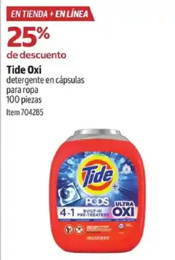 Costco Tide oxi detergente en cápsulas para ropa oferta