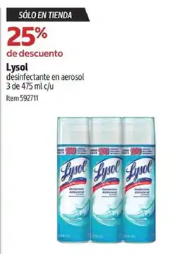 Costco Lysol desinfectante en aerosol oferta