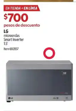 Costco Lg microondas smart inverter 1.5' oferta