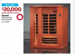 Costco Dynamic sauna infrarrojo para 3 personas oferta