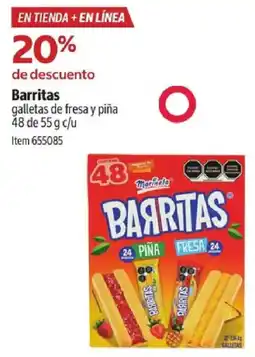 Costco Barritas galletas de fresa y piña oferta