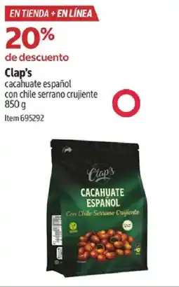 Costco Clap's cacahuate español con chile serrano crujiente oferta
