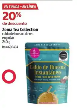Costco Zoma tea collection caldo de huesos de res en polvo oferta