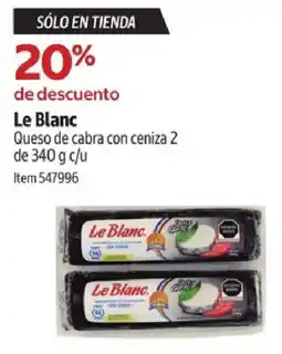 Costco Le blanc queso de cabra con ceniza oferta
