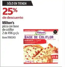 Costco Milton's pizza con base de coliflor oferta