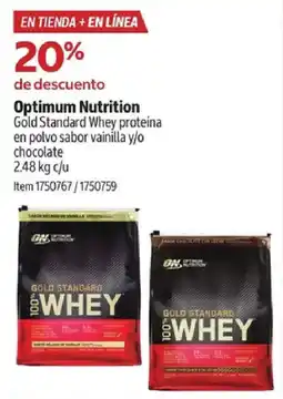 Costco Optimum nutrition gold standard whey proteína en polvo sabor vainilla y/o chocolate oferta
