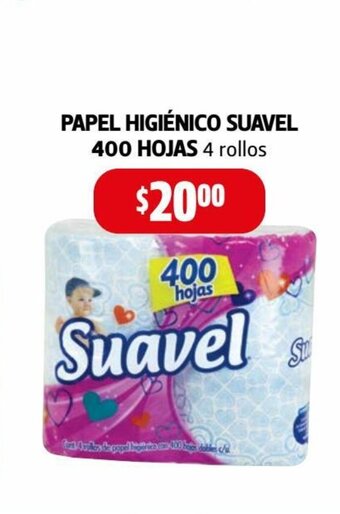 Farmacias Guadalajara Papel Higienico Suavel 400 Hojas 4 Rollos oferta