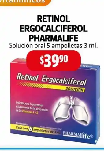 Farmacias Guadalajara Retinol Ergocalciferol Pharmalife oferta