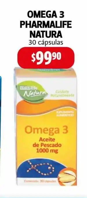 Farmacias Guadalajara Omega 3 Pharmalife Natura 30 capsula oferta